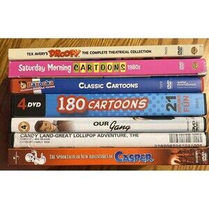 Lot Of 7 DVDS Children’s Animated Cartoons 100s Of Cartoons